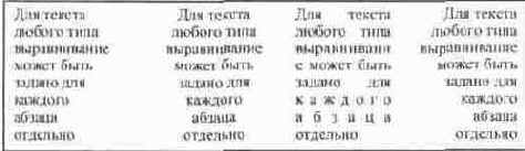 Выравнивание текста