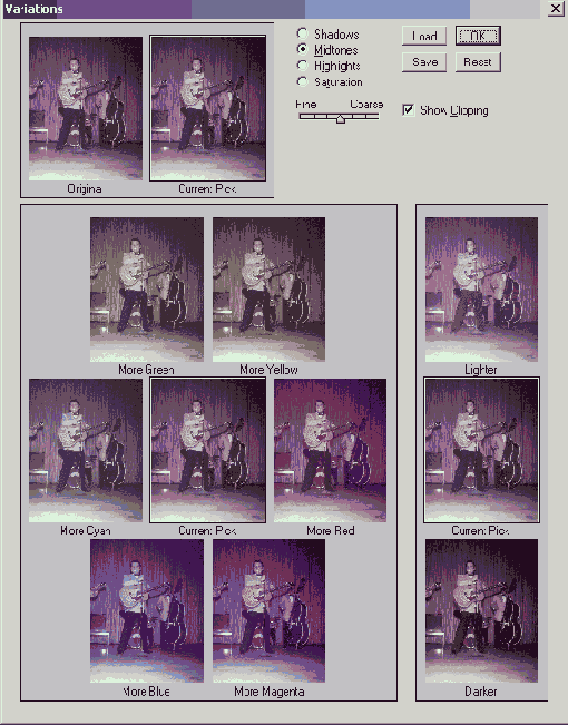 Инструмент Variations